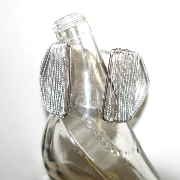 Silver tone Multiple String Cuff Bracelet - Picture 2 of 8